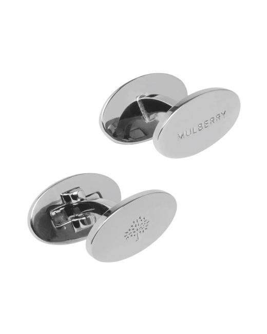 Cufflinks & Tie Clips di Mulberry in Metallic da Uomo