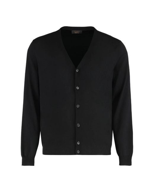 Slowear Truien & Vesten ,Grijs ,Wol Cardigan in het Black voor heren
