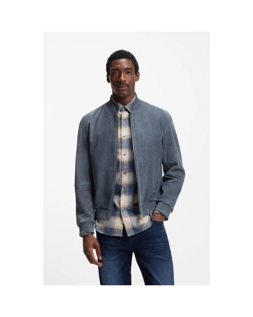 HUGO Blue Bomber Jackets for men