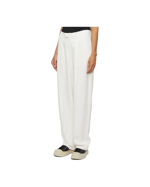 Marni White Wide Trousers