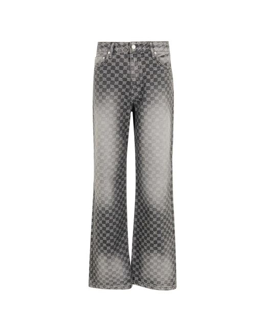 M I S B H V Gray Wide Jeans