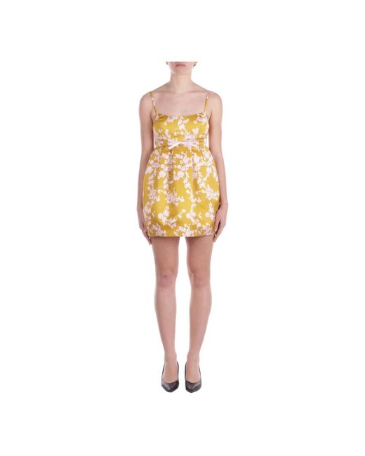 Elisabetta Franchi Yellow Short Dresses