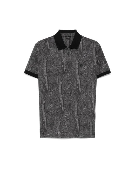 Etro Black Polo Shirts for men
