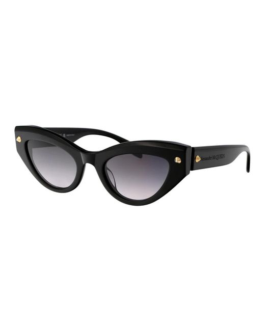 Gafas de sol elegantes am 0407s Alexander McQueen de color Black