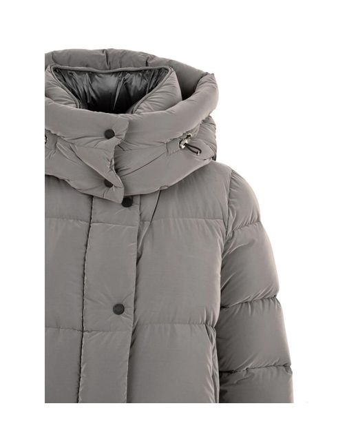 Moorer Jassen ,Fluweel Textuur Hoodie Jas in het Gray