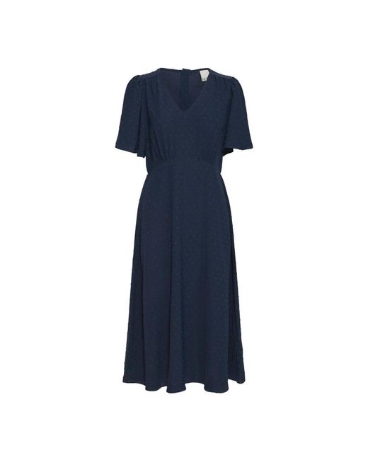 Ichi Blue Midi Dresses
