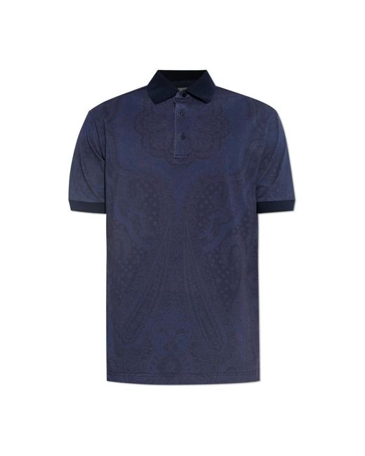 Etro Gestreepte Polo in het Blue voor heren