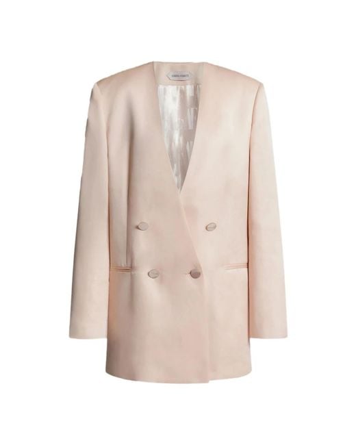 Alberta Ferretti Natural Blazers