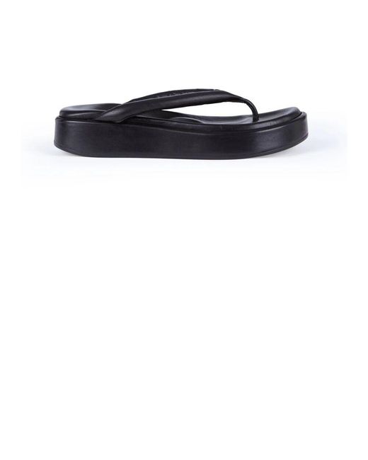 Cortana Blue Geisha schwarze flache sandale