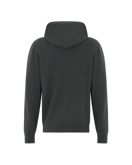 Fedeli Strickjacke Mit Reißverschluss Und Kapuze in Brown für Herren