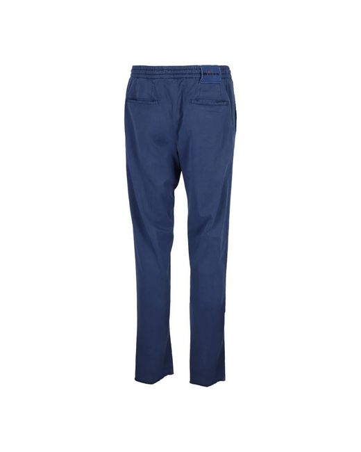 Trousers > slim-fit trousers Kiton pour homme en coloris Blue