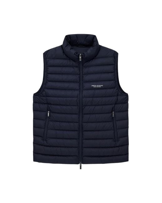 ARMANI EXCHANGE Blue Waistcoats for men