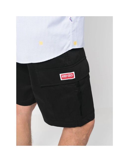 KENZO E Cargo Shorts in Black für Herren
