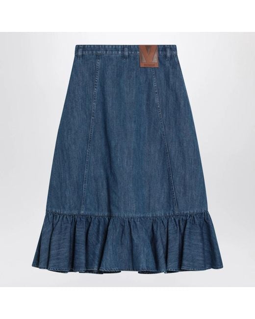 Valentino Garavani Blue Denim Skirts