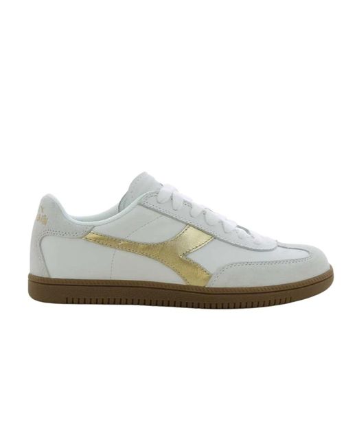Diadora White Gold trainer dore schuhe