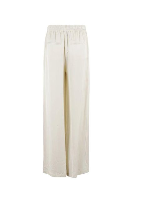 Isabelle Blanche White Weite Bein Crepe Viskose Hose
