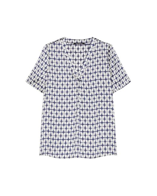 Pennyblack Overhemden ,Veelkleurig ,Polyester Blauwe Geometrisch Patroon Molly Blouse in het Multicolor