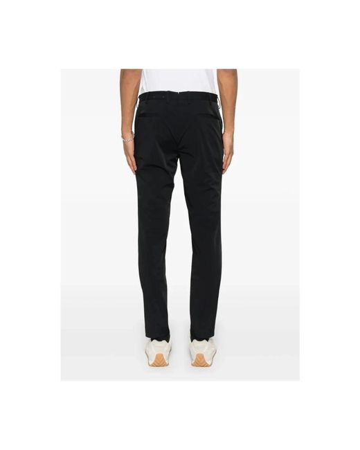 Incotex Black Slim-Fit Trousers for men
