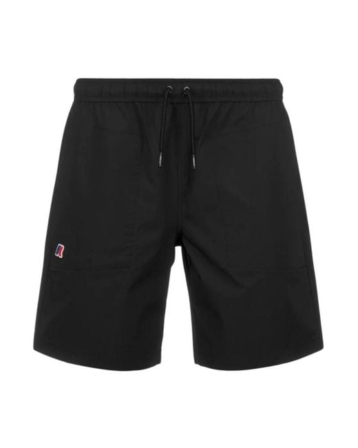 K-Way Black Casual Shorts for men