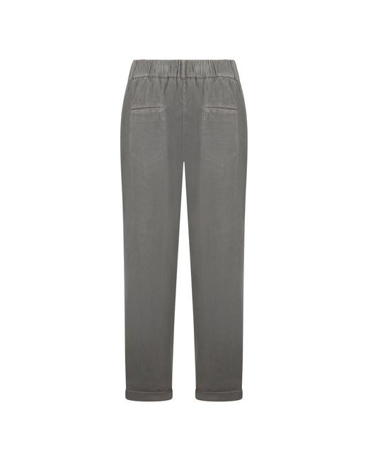 Peserico Gray Cropped Trousers