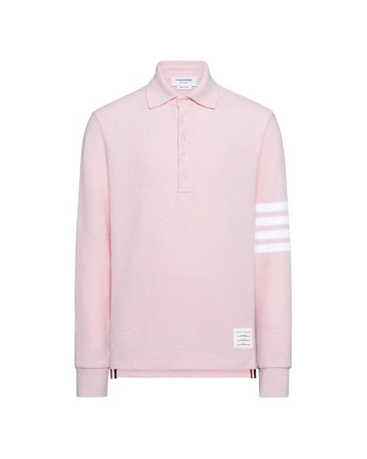 Thom Browne Pink Polo Shirts for men