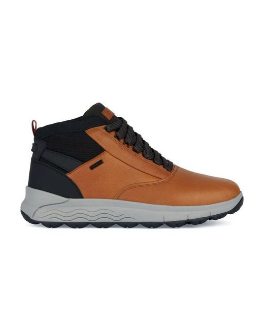 Geox Brown Lace-Up Boots for men