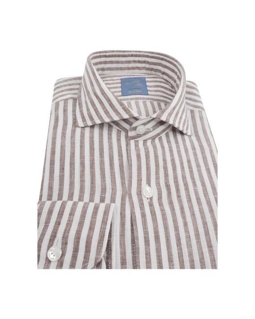 Barba Napoli White Casual Shirts for men
