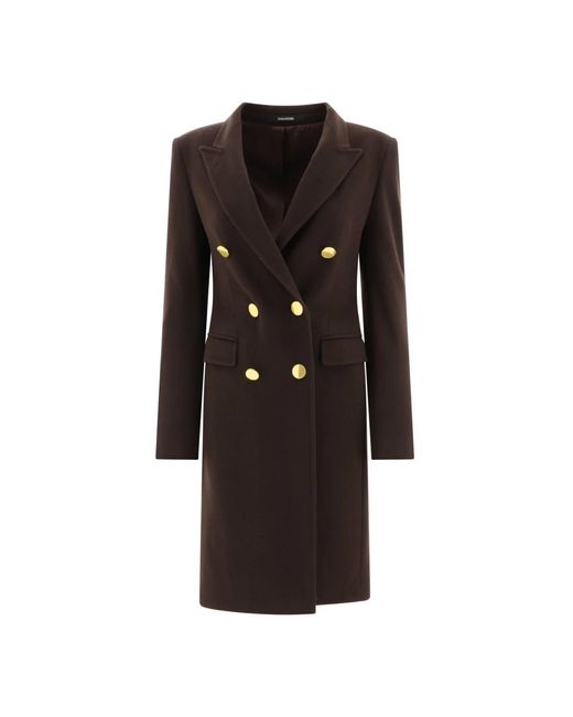 Abrigo parigi de lana virgen y cachemira Tagliatore de color Black
