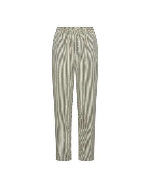 Pantalones a rayas cintura elástica offwhite co'couture de color Gray