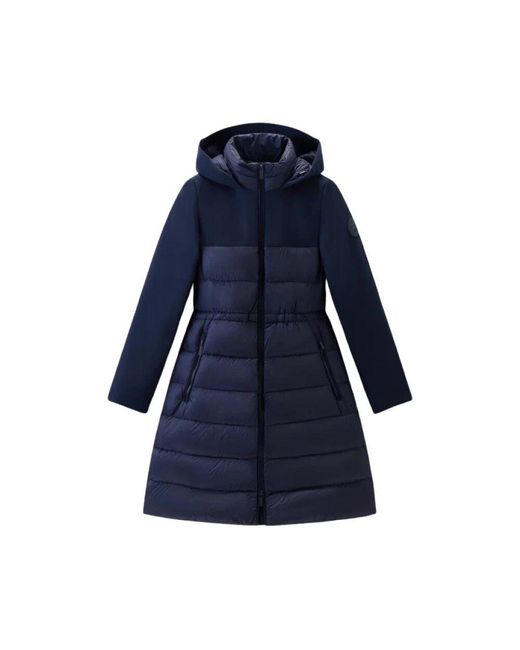 Woolrich Blue Daunen satin softshell tel
