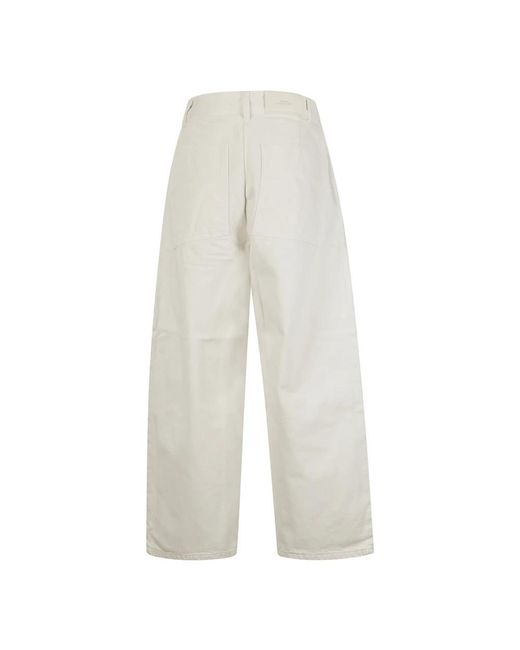 Studio Nicholson White Wide Trousers