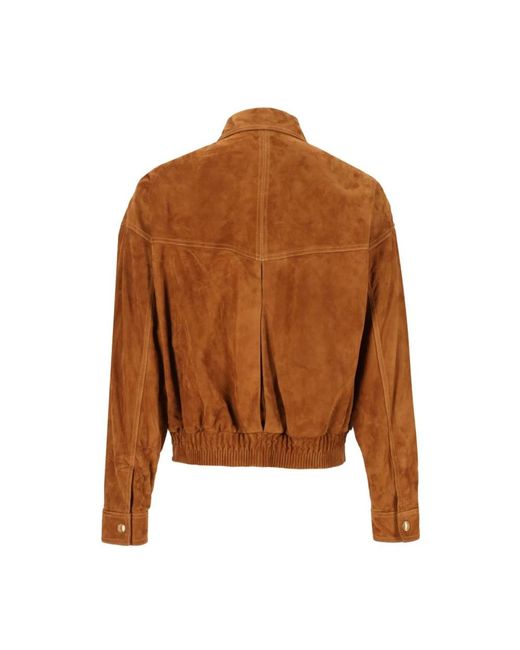 Leather Jackets Versace pour homme en coloris Brown