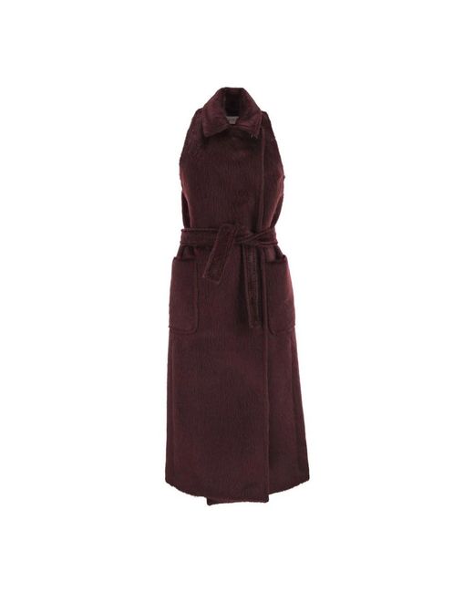 Max Mara Purple Belted Coats