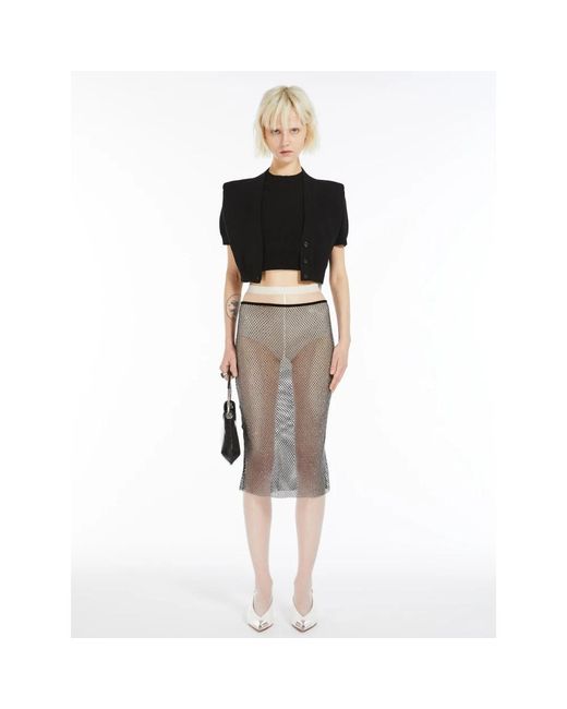 Sportmax Gray Midi Skirts