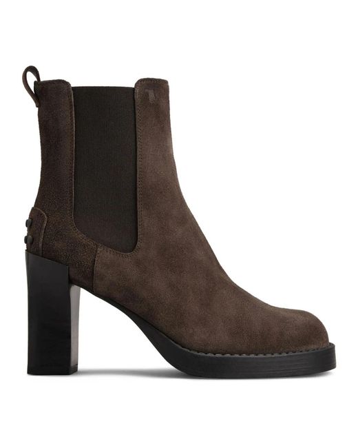 Tod's Brown Heeled Boots