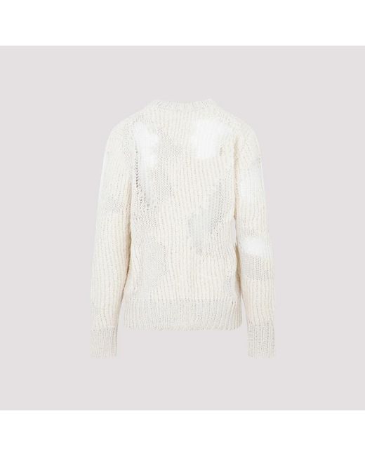 Chloé White Round-Neck Knitwear