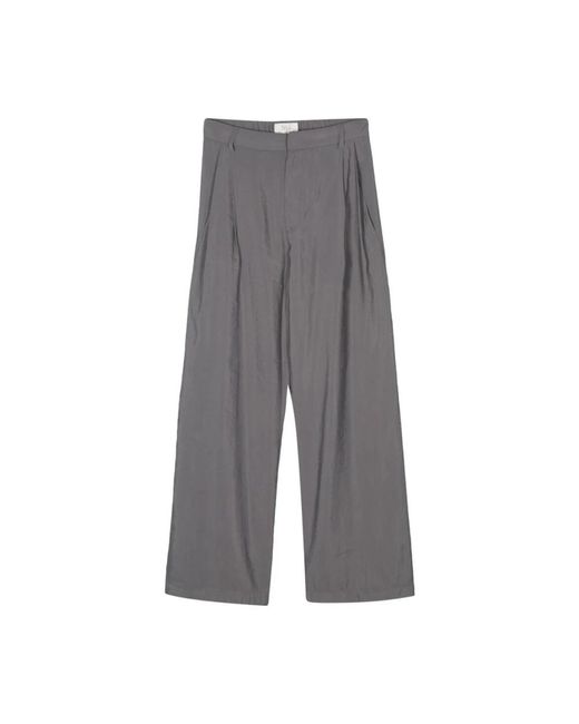 Wide trousers Tela de color Gray