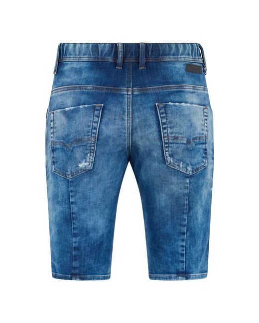DIESEL Blue Denim Shorts for men