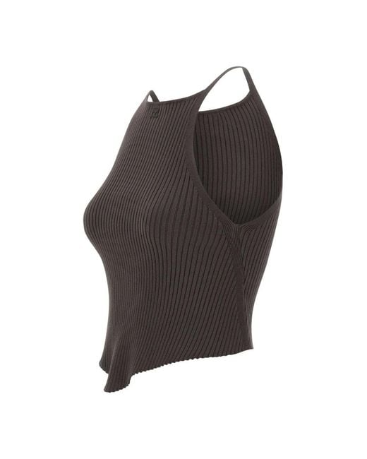 Courreges Brown Sleeveless Tops