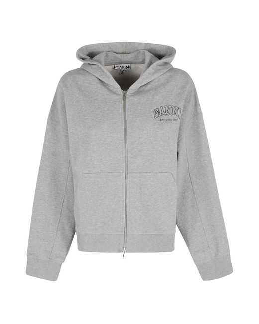 Ganni Gray Zip-Throughs
