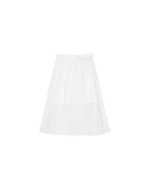 MSGM White Midi Skirts