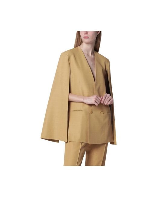Alberta Ferretti Natural Blazers