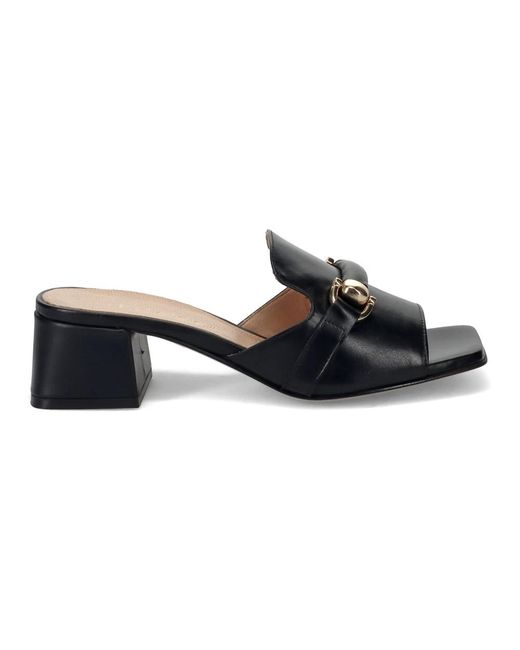 Sangiorgio Blue Heeled Mules
