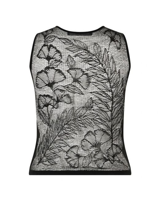 Alberta Ferretti Gray Sleeveless Tops