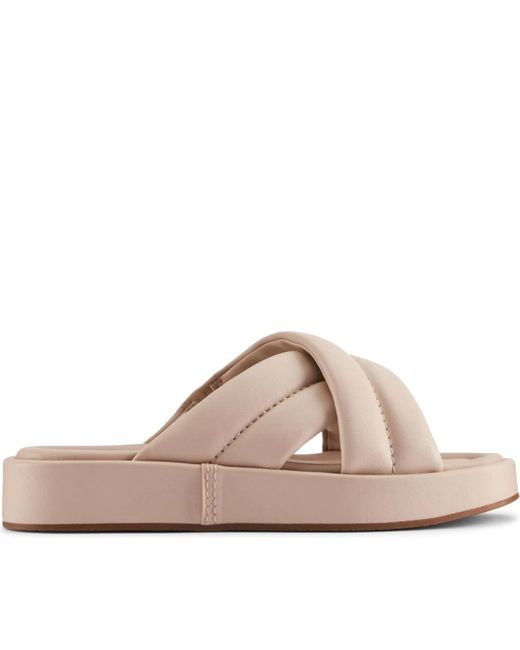 Clarks Schoenen ,Roze ,Leer Alda Slippers in het Brown