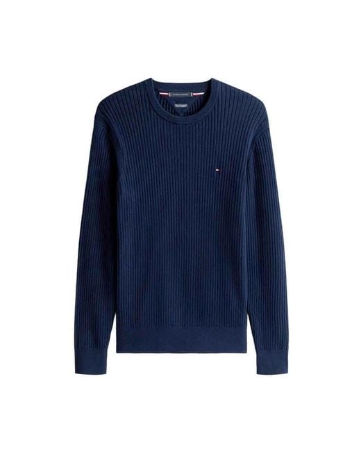 Tommy Hilfiger Blue Round-Neck Knitwear for men
