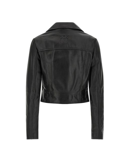 Leather Jackets Pinko de color Black
