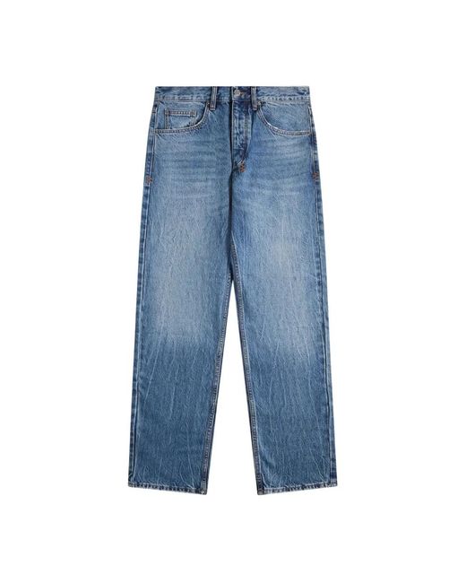 Ksubi Blue Straight Jeans for men