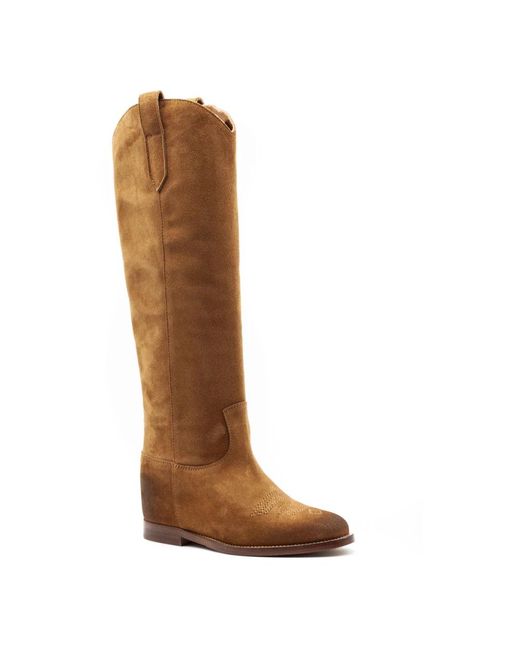 Via Roma 15 Brown Cowboy Boots