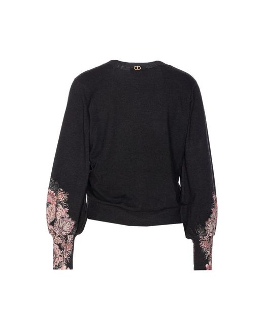 Twinset Black Round-Neck Knitwear